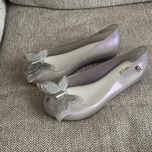 Clear , purplish super cute shoes
